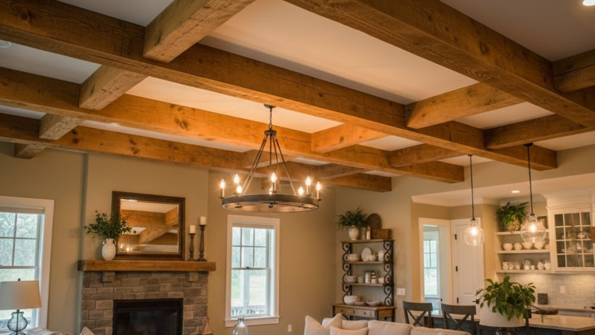 Wooden Farmhouse Ceiling Beams