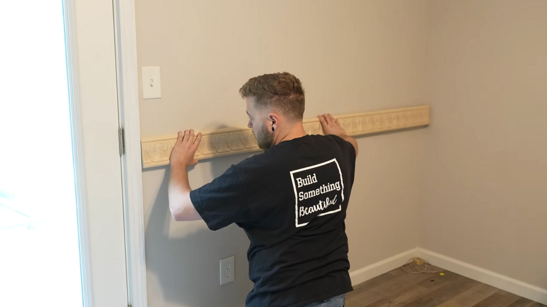 apply adhesive prepare mounting