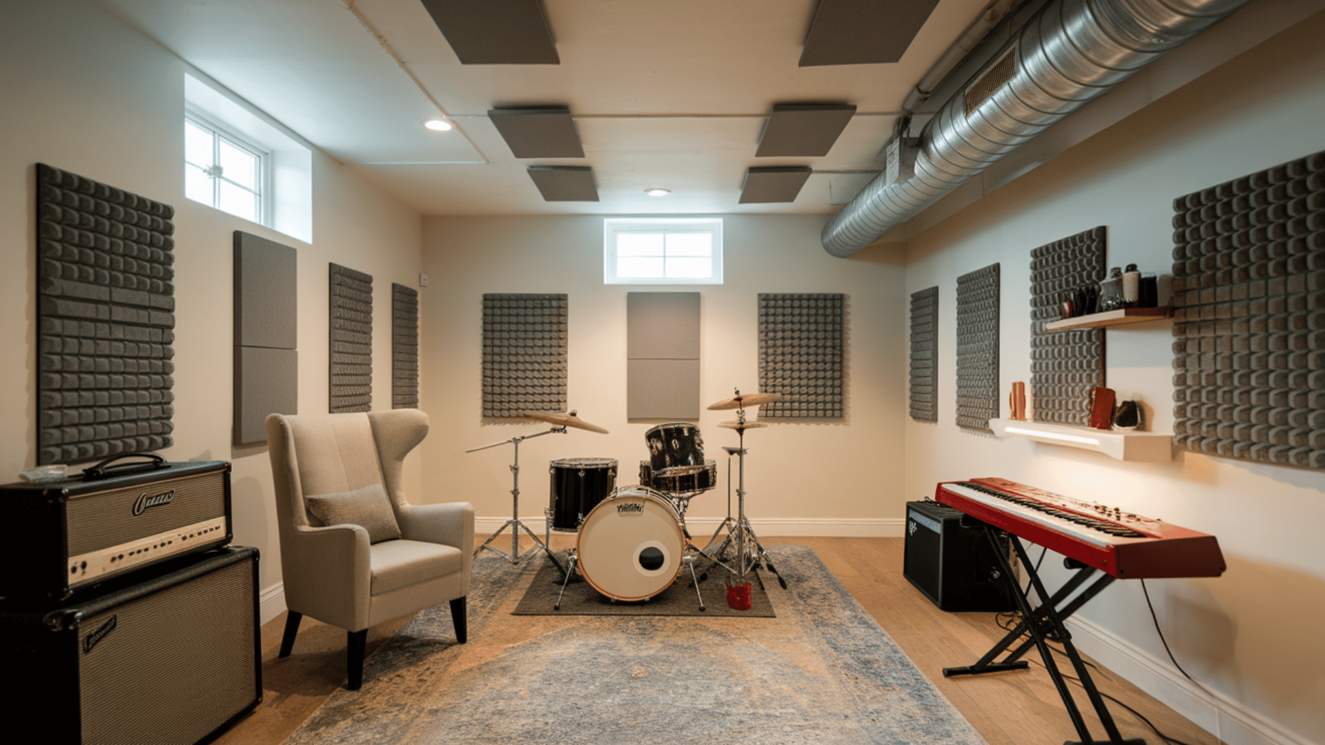 basement music or practice room