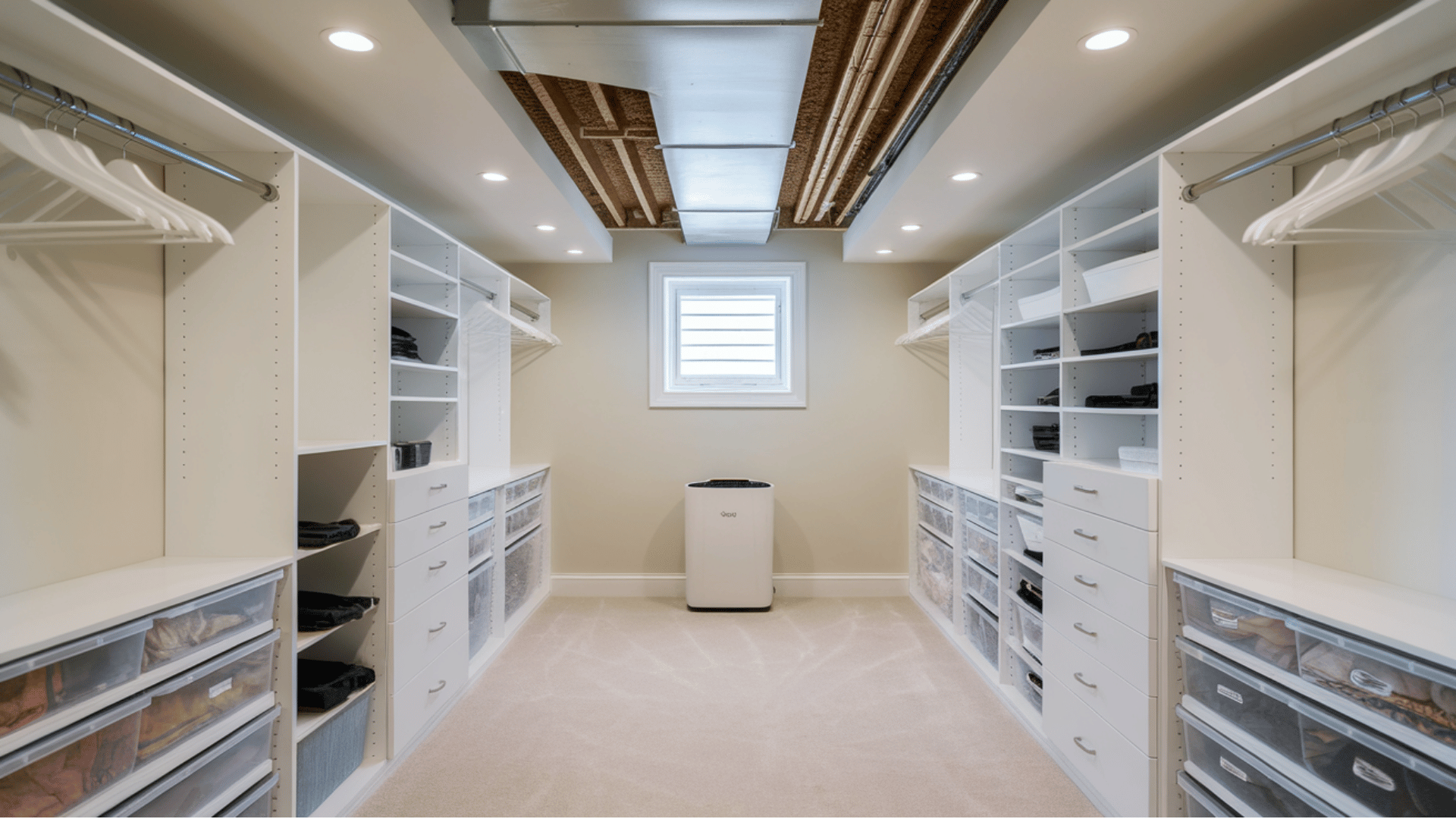 basement walk In closet space
