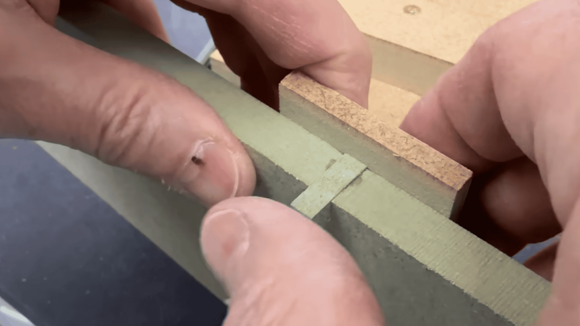 build and align the sacrificial fence with peg guide