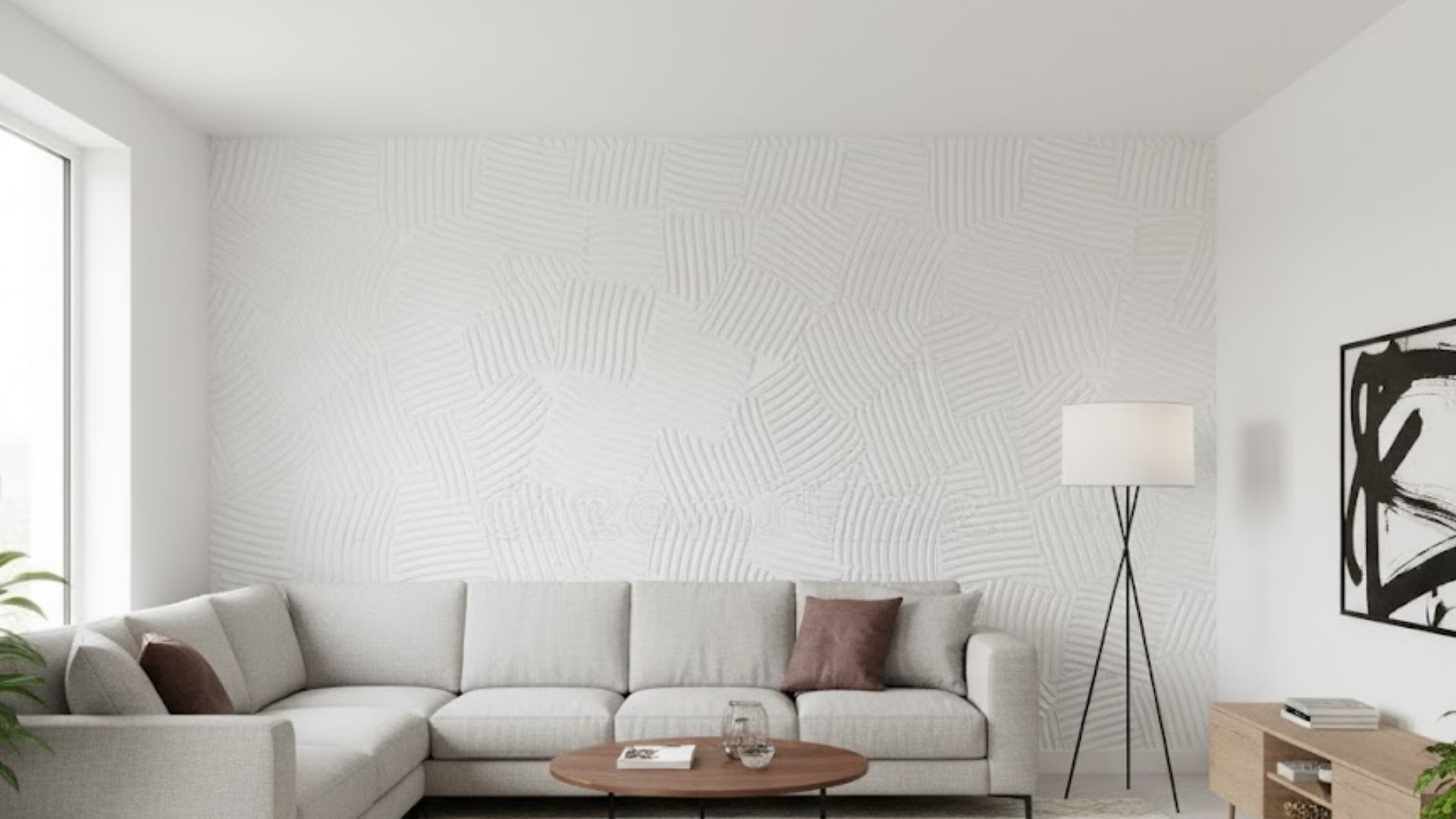 comb fish scale fan drywall texture