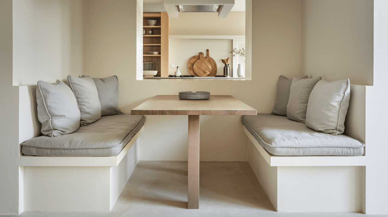 compact breakfast nook kitchen