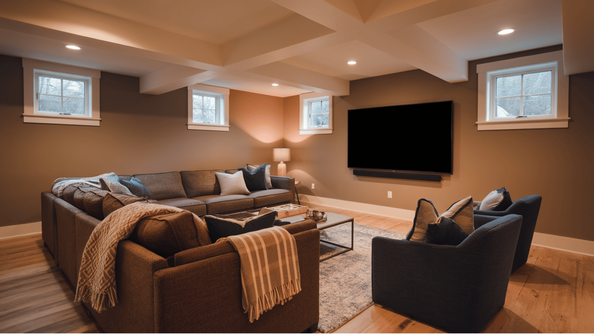 cozy family tv lounge