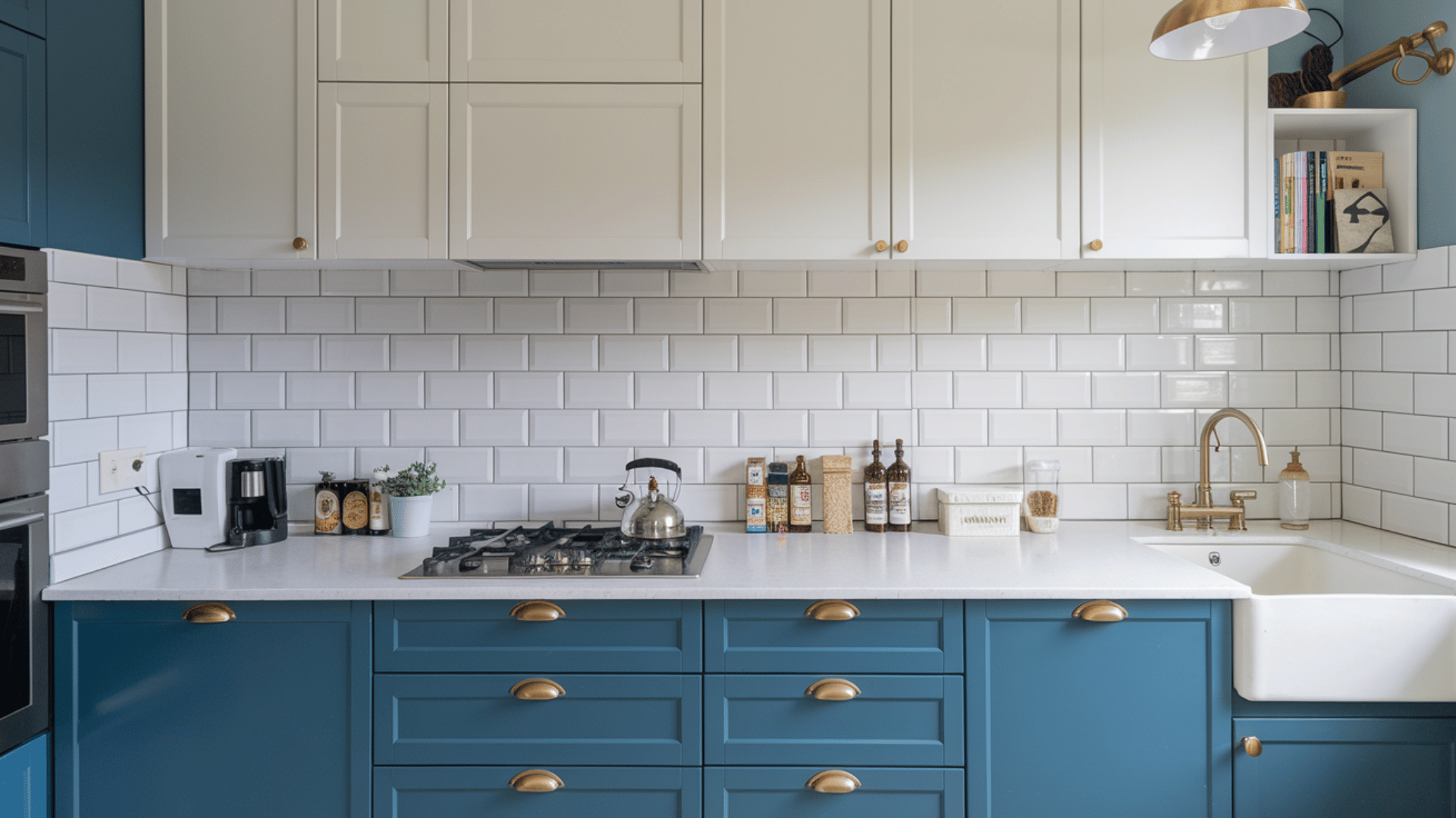 light upper and dark lower kitchen ideas