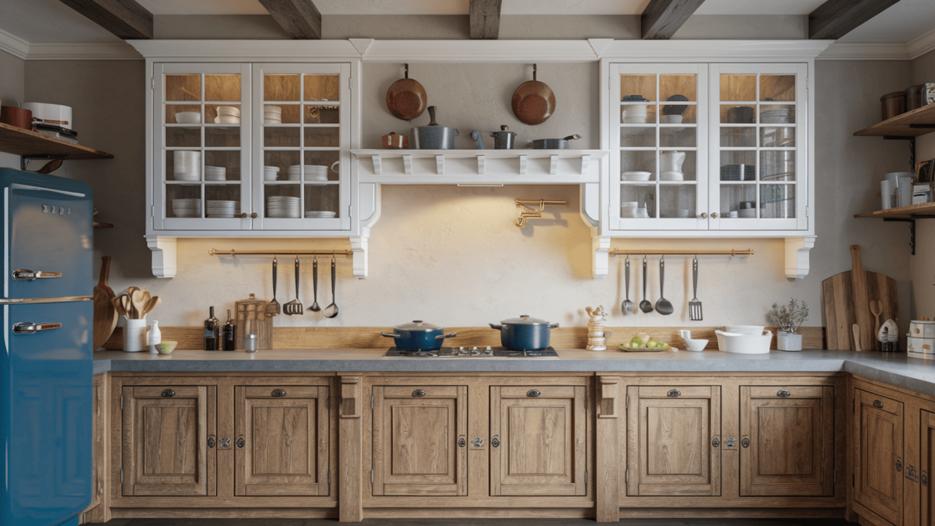 mix traditional wood kitchen ideas