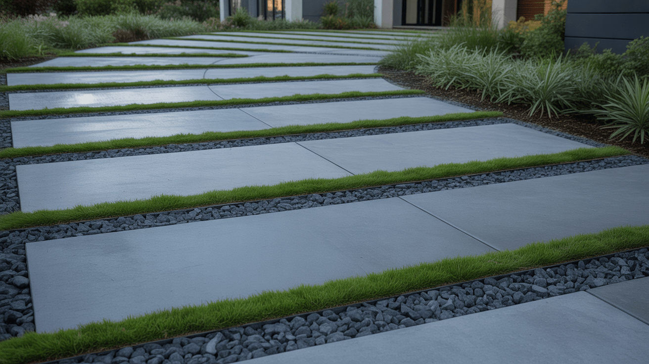 mixed material driveways