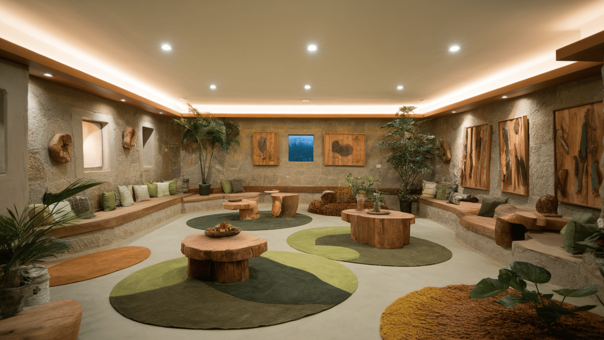 nature inspired basement space