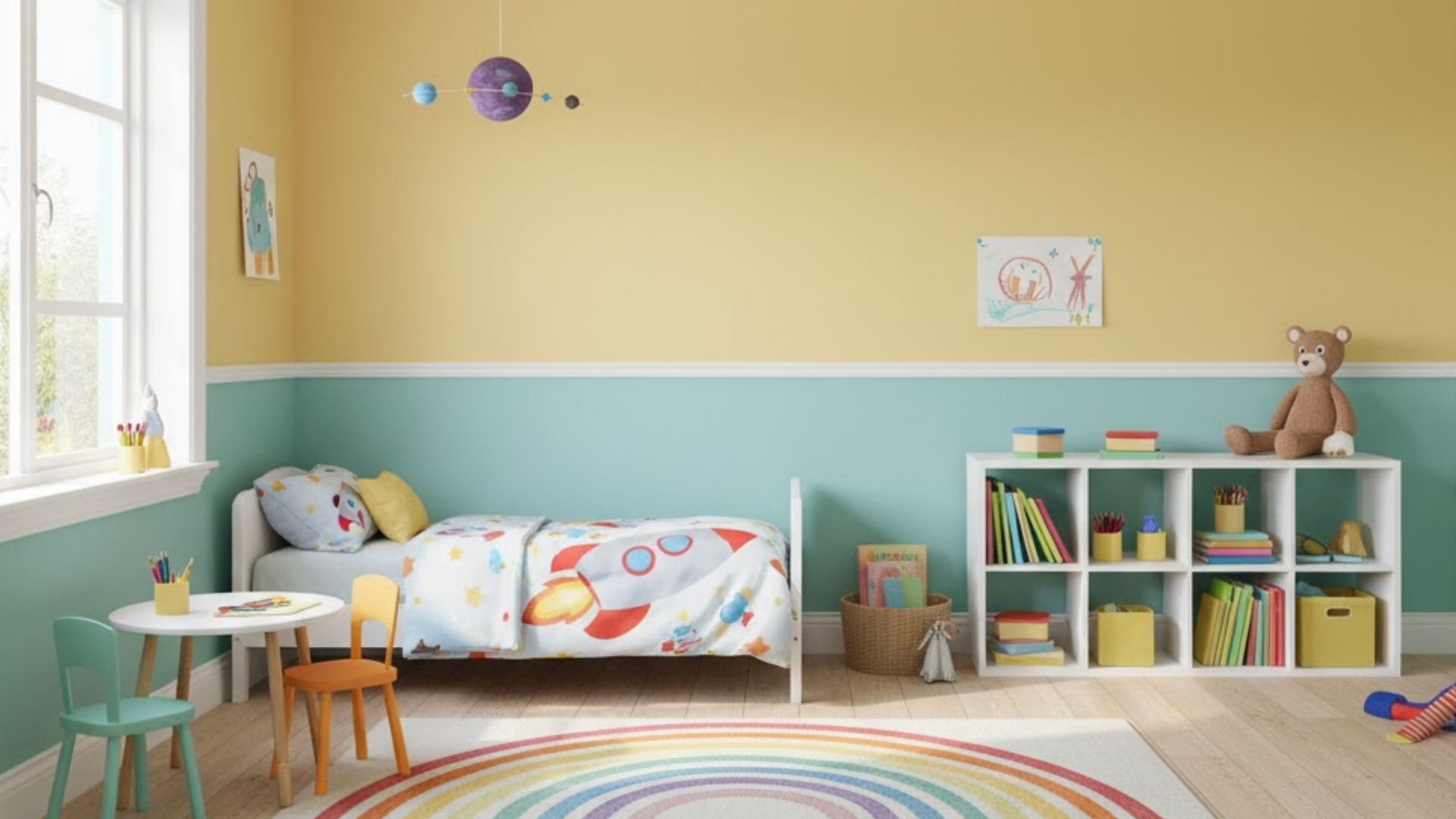 simple flat MDF chair rail easy DIY