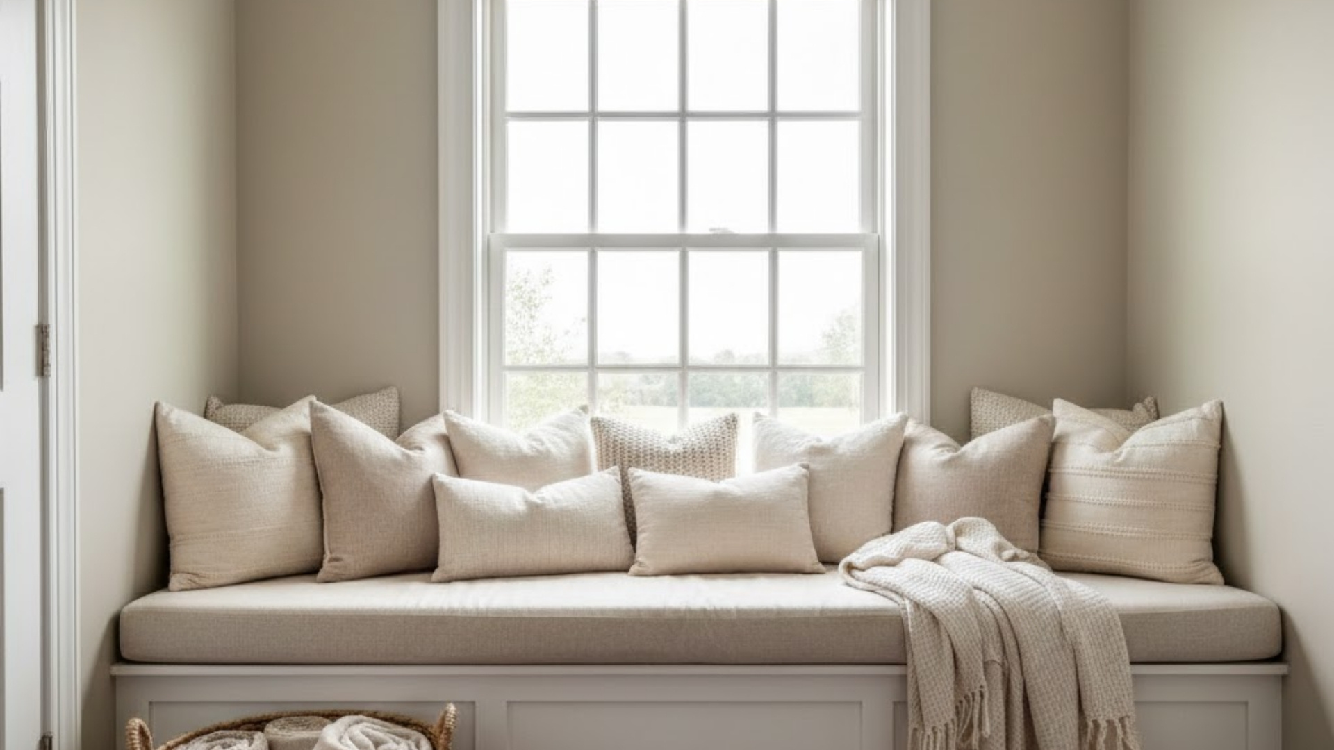 soft farmhouse window seat