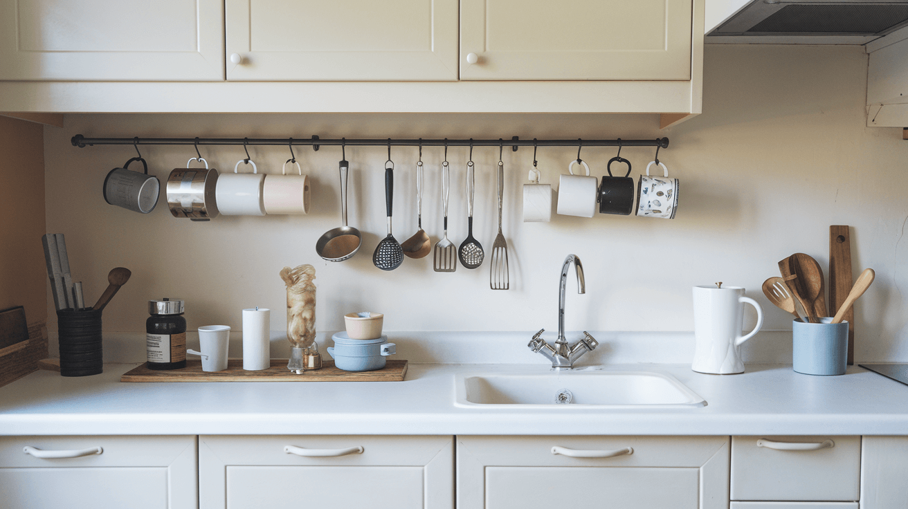 under cabinet hooks kitchen