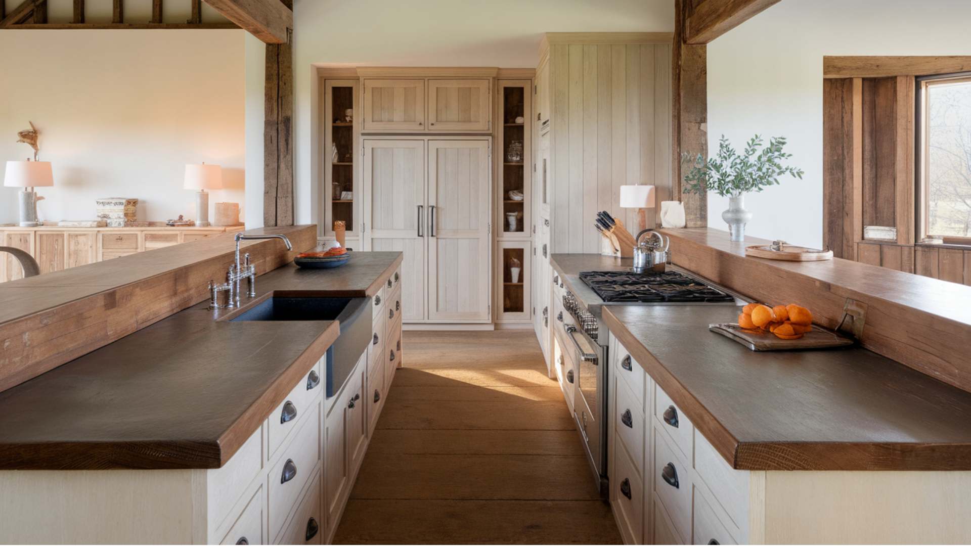 wrap around counter layout for maximum workspace