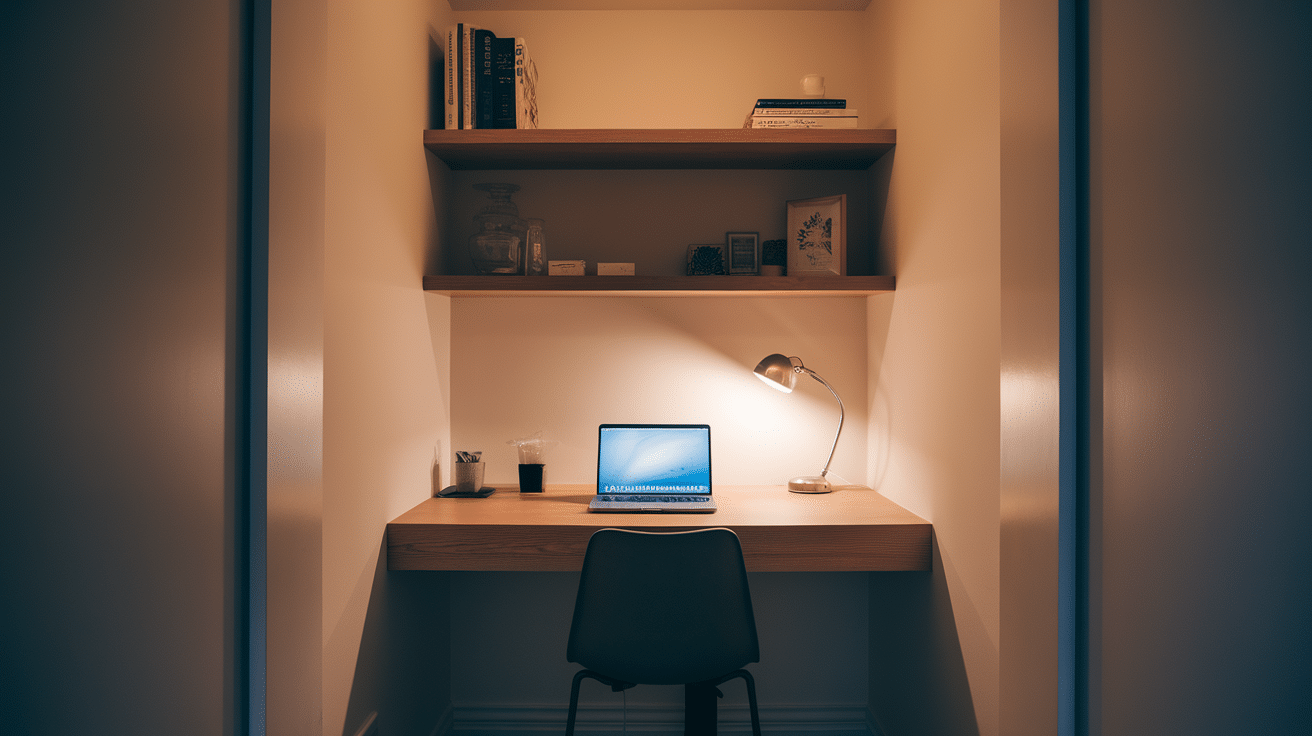 DIY closet office