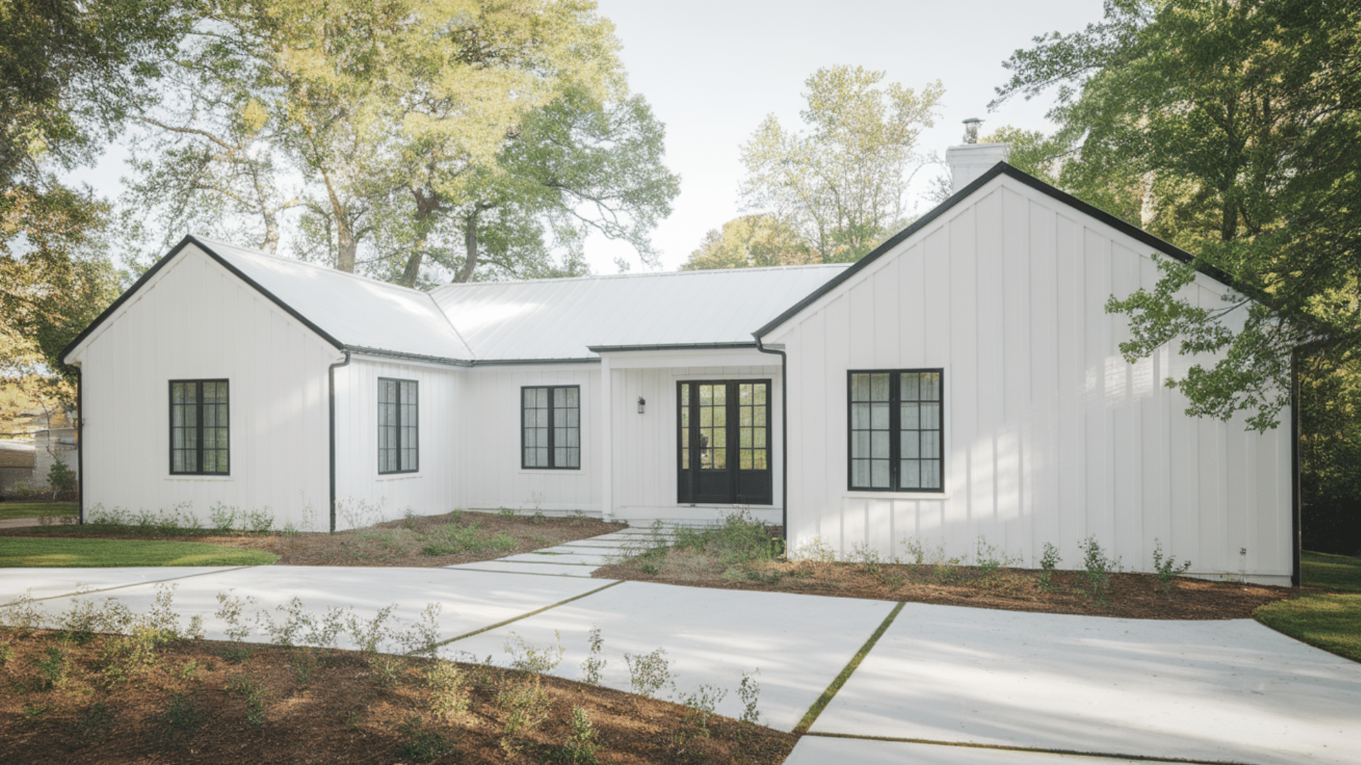 scandinavian ranch style With clean black edges