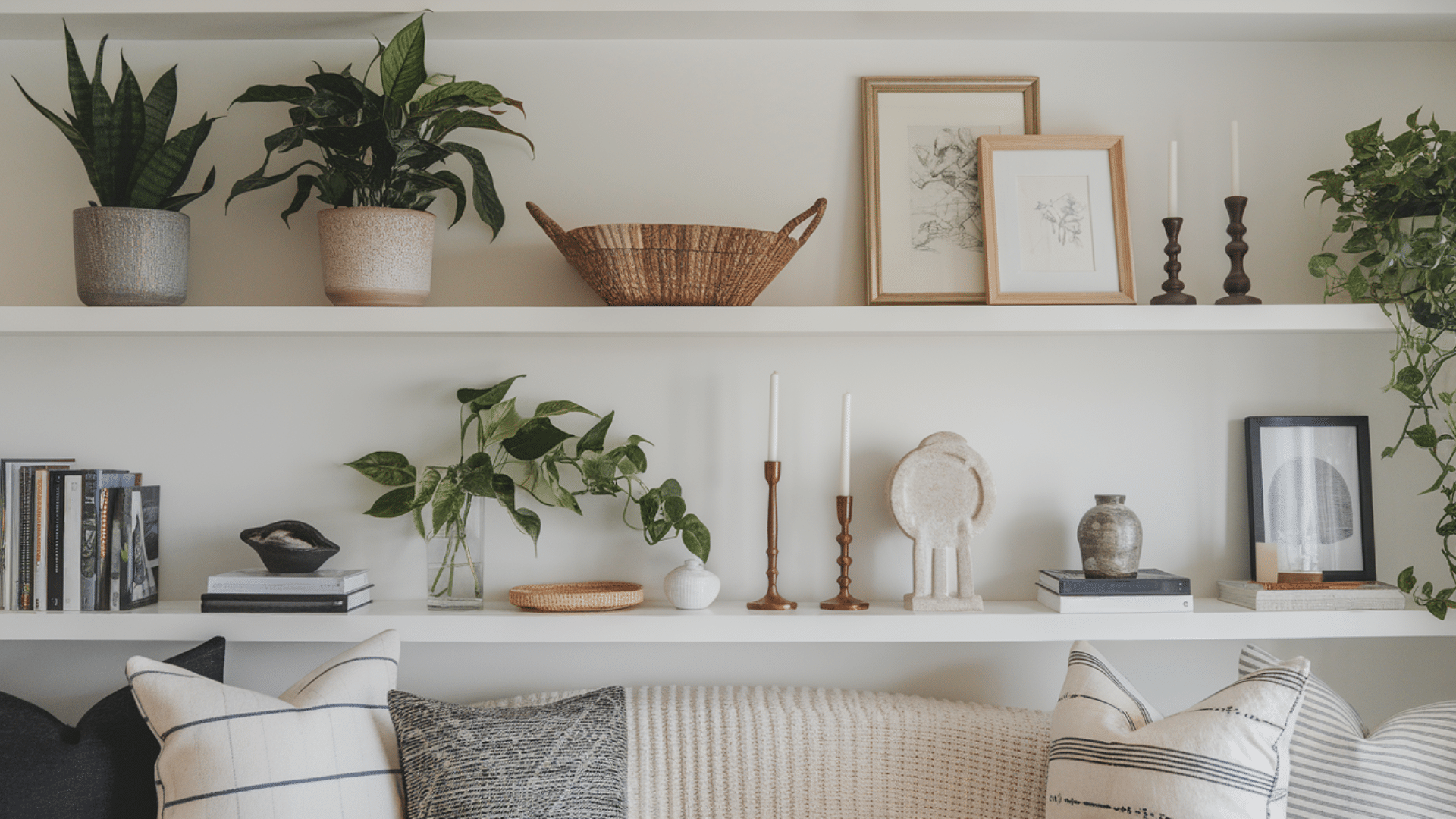 how to decorate shelves featured image