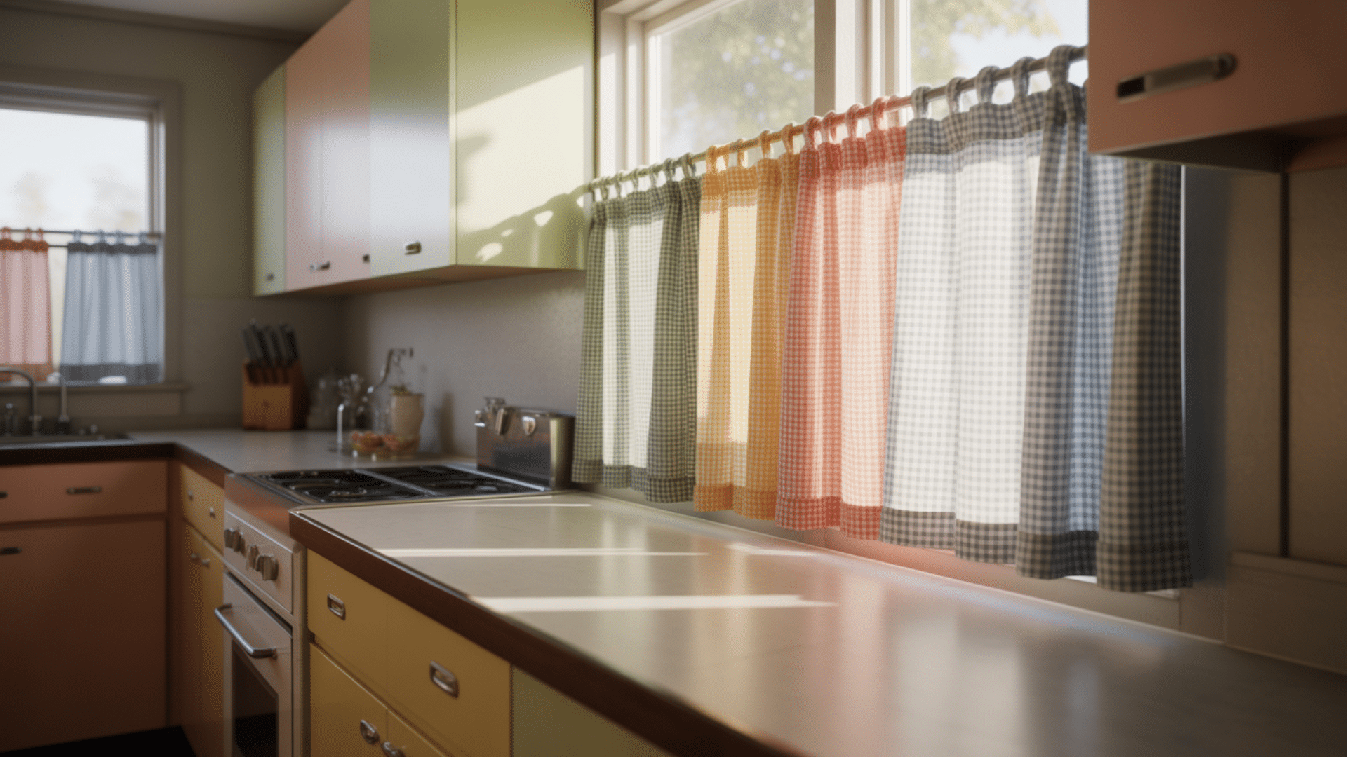 café curtains or pin-dot drapes