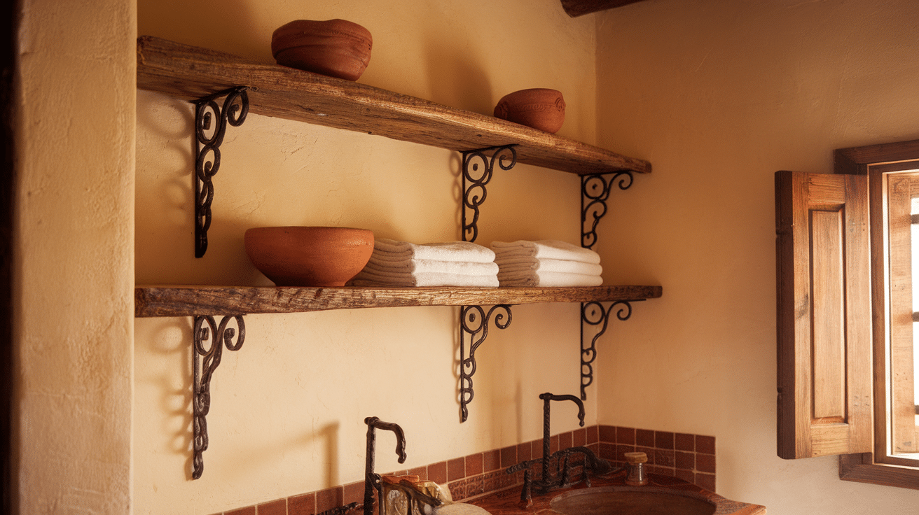 open shelves