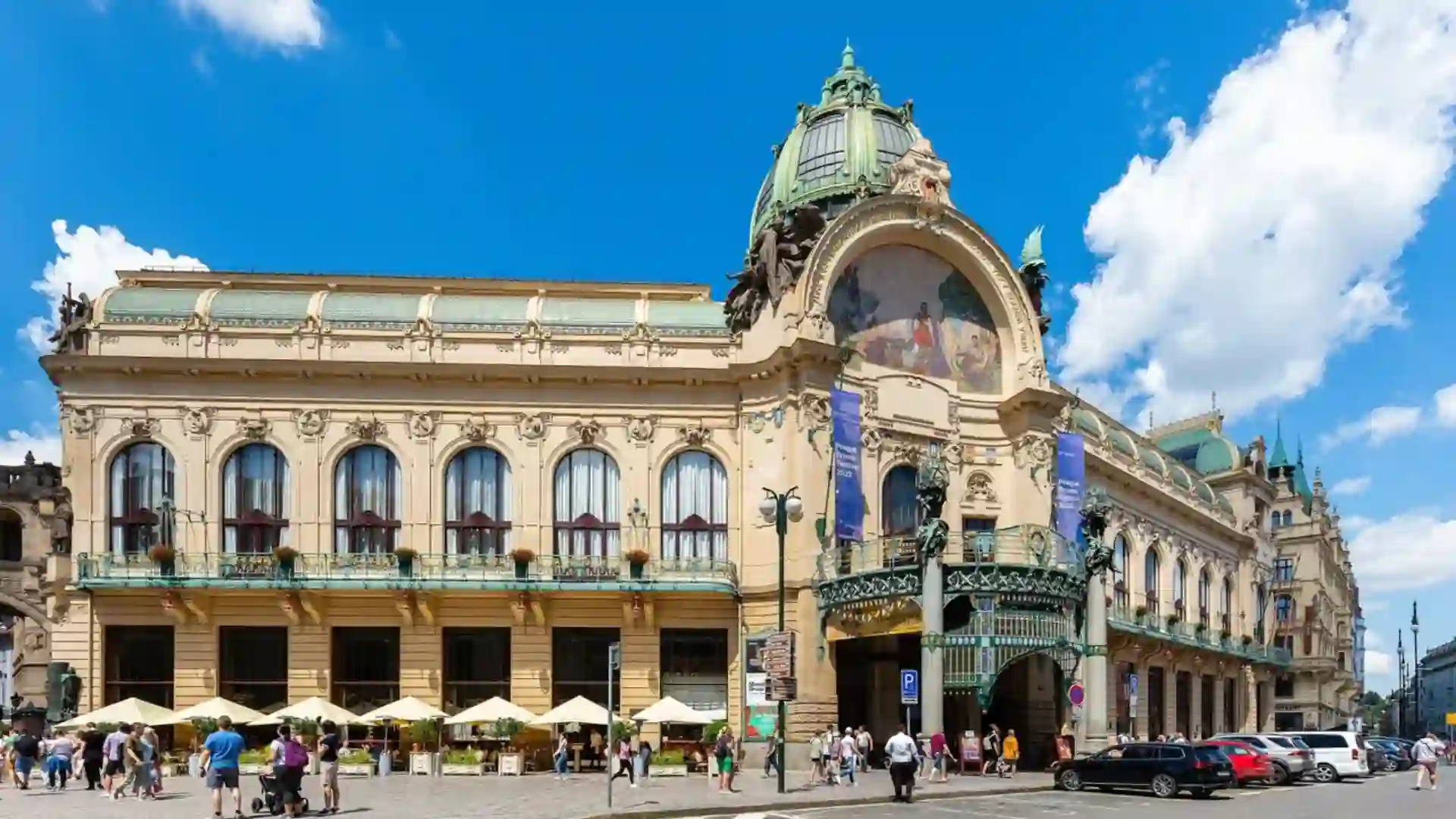 The iconic Prague Opera House features ornate architecture, symbolizing the cultural heritage of the Czech Republic