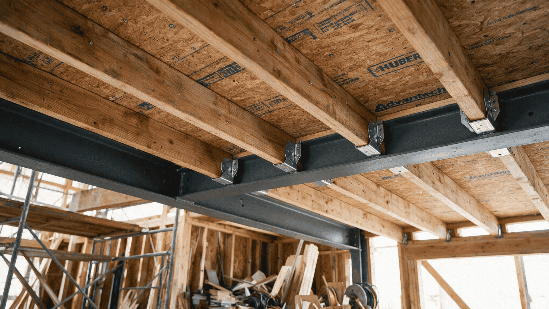 attaching beams and joists for deck building
